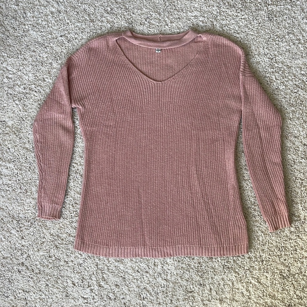 V-neck cutout Sweater